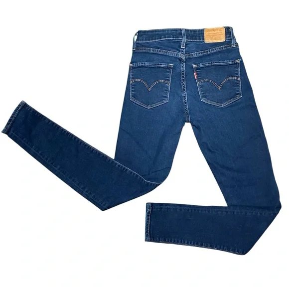 ‼️NOW SOLD ‼️ Levi's RED TAG 721 Highrise Skinny Dark Blue Jeans - Picture 4 of 12